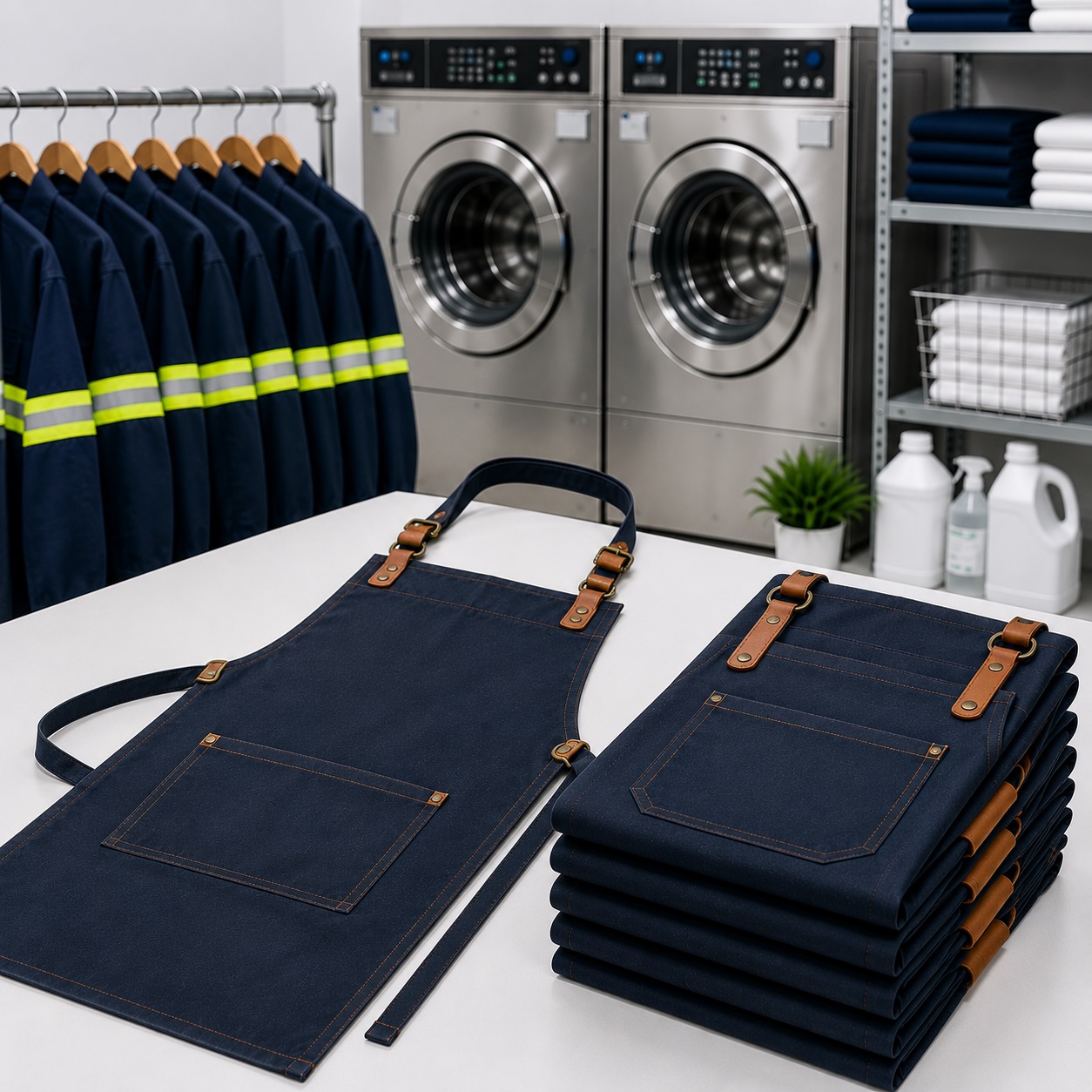 Aprons service for commercial uniform laundry in Seattle WA