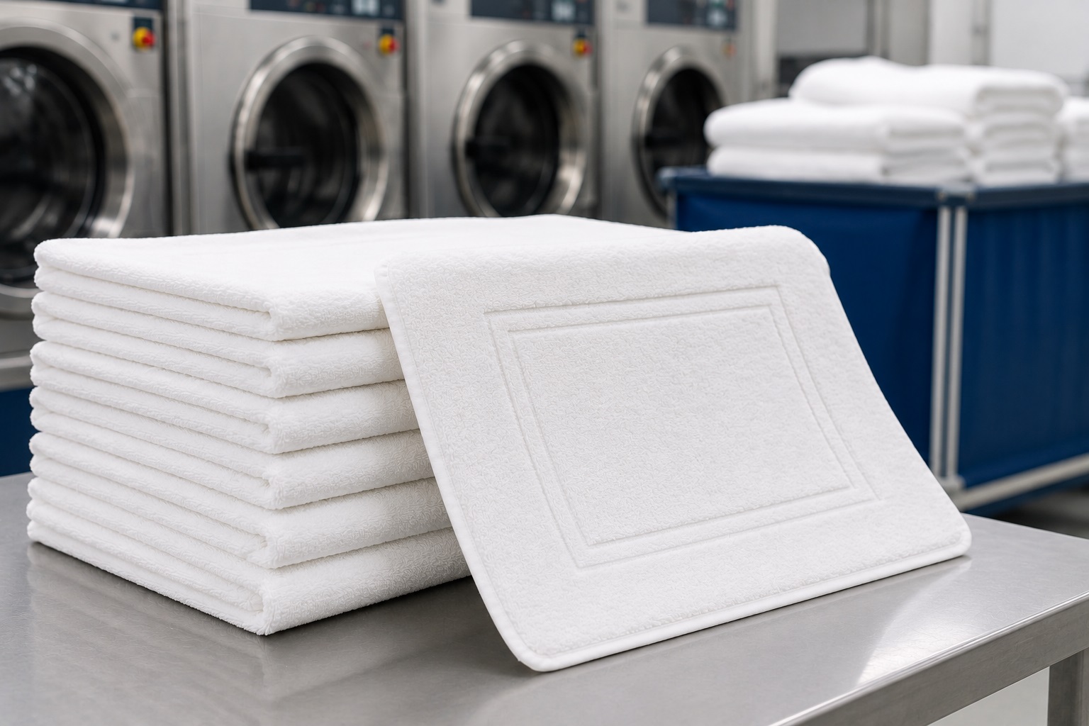 Bath mats laundry service for hospitality businesses in Seattle WA and Kent