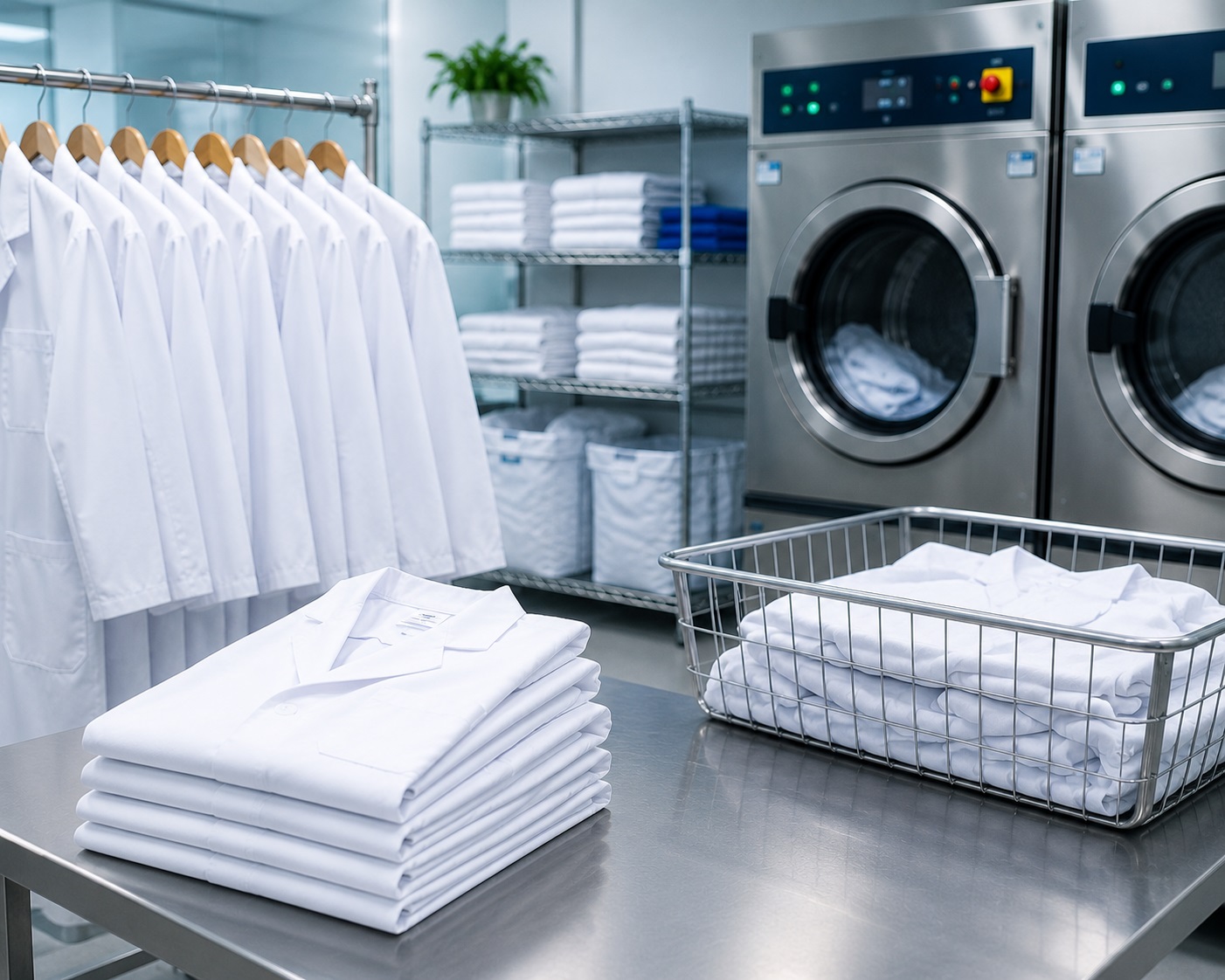 Lab coats laundry service for medical offices and healthcare facilities in Kent WA