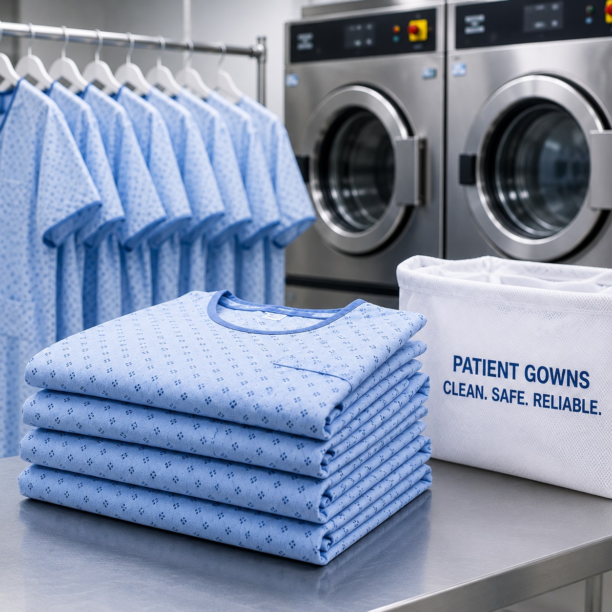 Patient gowns laundry service for healthcare facilities in Seattle and Kent WA