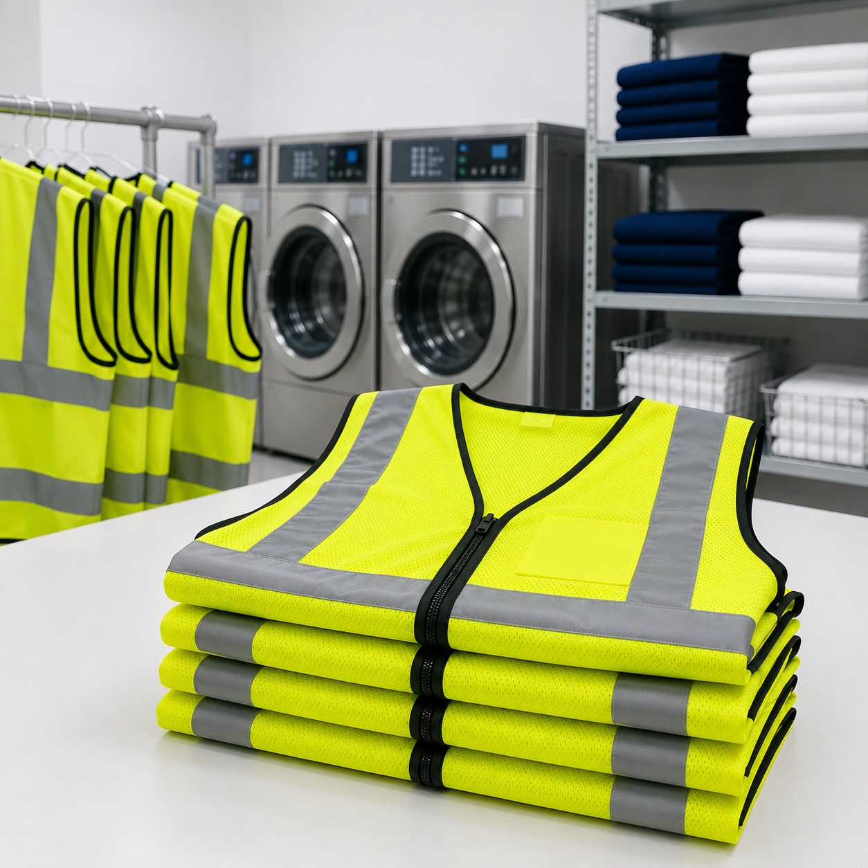 Recurring commercial safety vest cleaning program in Seattle WA